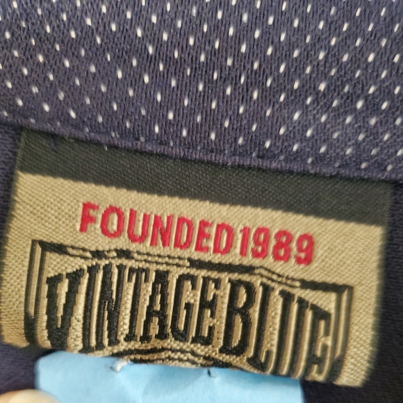 Vintage Blue retro style micro dot dress - Picture 3 of 5